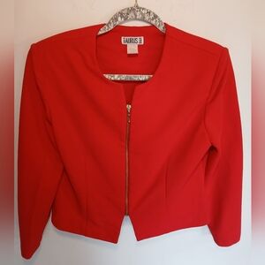 Taurus ll Vintage Red Blazer- Style Jacket